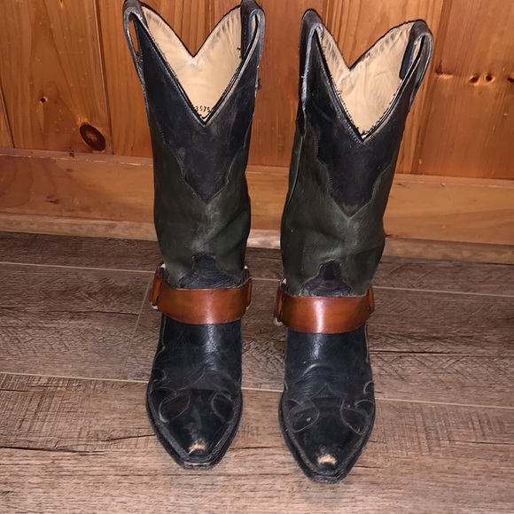 Stetson Leather Harness Boots - Picture 2 of 10